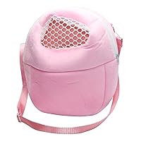 Wontee Hamster Carrier Small Animal Carrier Bag for Hamster Gerbil Hedgehog Sugar Glider Portable Travel Outdoor (Pink)
