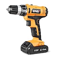 DNA MOTORING 18V Max Variable Speed Cordless Drill/Driver 21+1 Torque Setting Power Drill Kit 3/8 in Keyless Chuck, W/Charger, LED, Orange/Black, TOOLS-00519