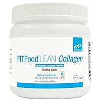 XYMOGEN FIT Food Collagen - Bovine Collagen Peptides Powder with HMB + Vitamin D3-15g Collagen Protein to Support Joints, Muscle Recovery, Collagen Production - Mocha Latte (13.83 oz)
