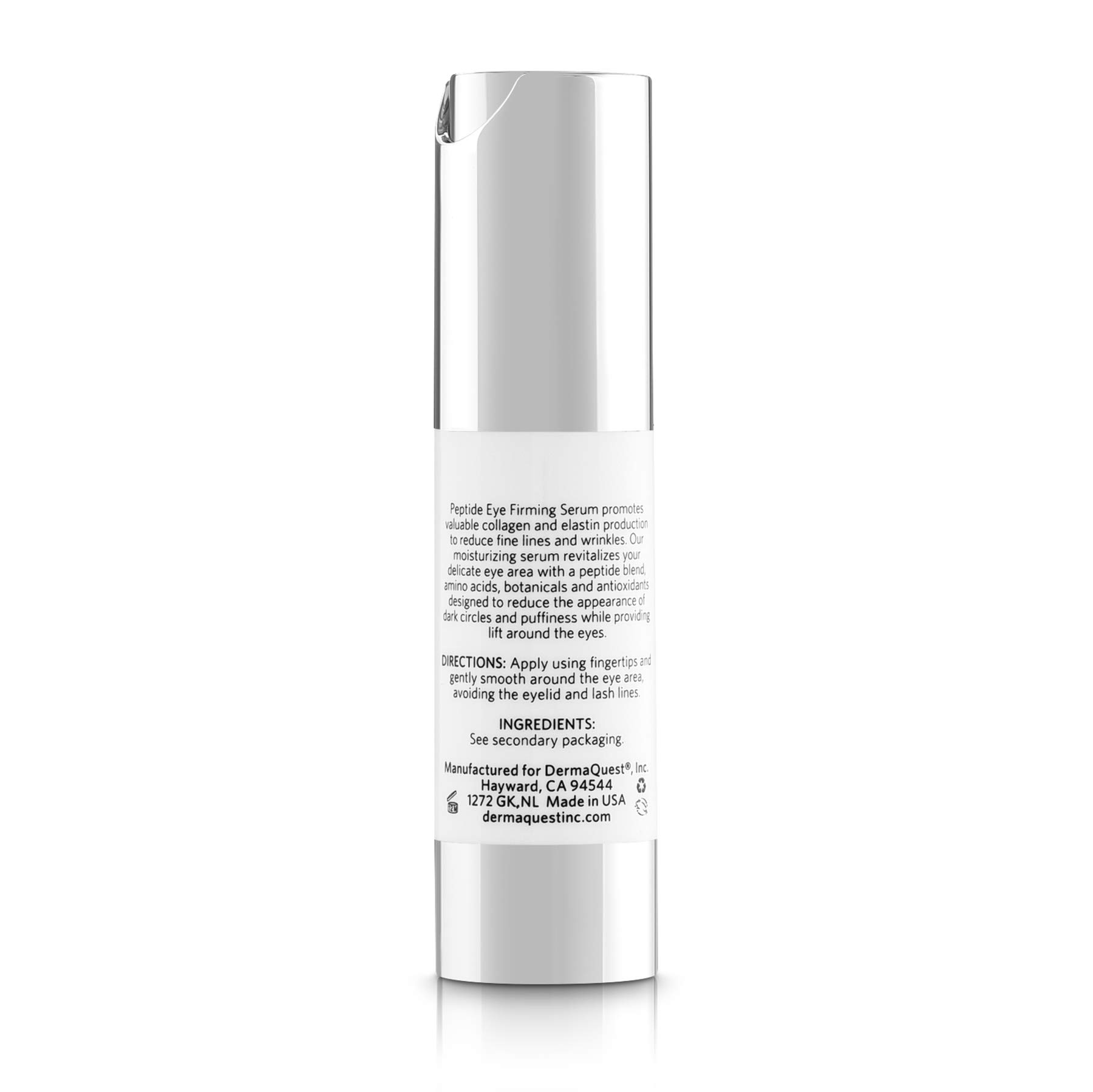 DermaQuest Peptide Vitality Anti Aging Eye Serum - Fine Lines & Wrinkle Remover - Reduce Dark Circles, Puffiness, Under Eye Bags (0.5 oz)