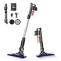 IRIS USA Cordless Stick Vacuum for Low-profile Rugs and Hard Floors, 4-in-1 Attachments, 9000Pa Suction LED Indicator, 55K RPM 35 Min Runtime Battery, Pet Hair Cleaner