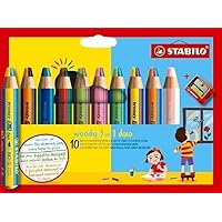 STABILO Woody 3-in-1 Pencil Set, Duo Asssorted