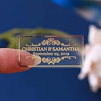 Rectangular Real Gold Foil Wedding Stickers Wedding Favor Stickers Custom Wedding Favors Personalized Wedding Stickers Thank You For Celebrating With Us