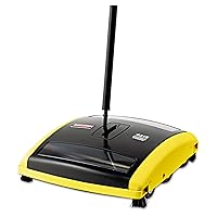 Rubbermaid Commercial 421588BLA Brushless Mechanical Sweeper, 44-Inch Handle, Black/Yellow