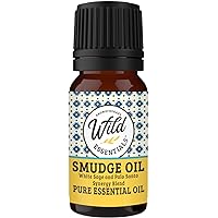 Wild Essentials Smudge Blend 100% Pure White Sage and Palo Santo Essential Oil - 10ml, Premium Grade, Made and Bottled in The USA, Cleansing, Purifying, Calming