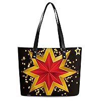 Womens Handbag Star Leather Tote Bag Top Handle Satchel Bags For Lady