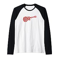 The Monkees Classic Red Guitar Logo Black Raglan Baseball Tee