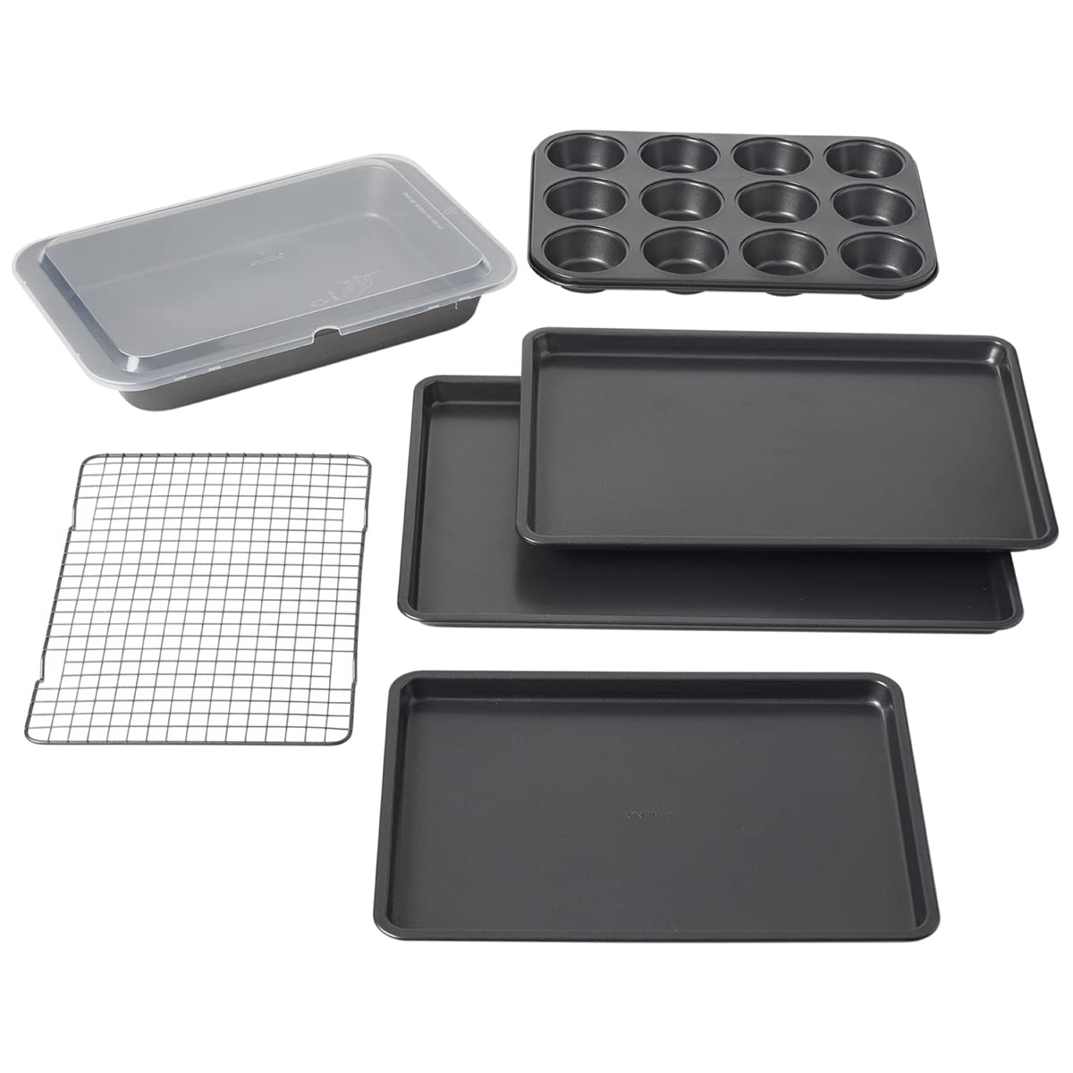 Oneida Simply Sweet 7 Piece Nonstick Metal Bakeware Set, High-Performance & Dishwasher Safe
