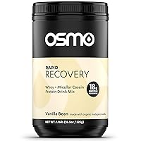 Osmo Nutrition Rapid Recovery Mix | Whey Isolate & Micellar Casein Powdered Drink | Accelerates Glycogen Restoration | Enables Muscle Repair | Vanilla | All Natural Ingredients | 14 Servings