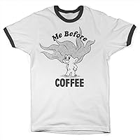 Good Luck Trolls Officially Licensed Me Before Coffee Ringer Mens T-Shirt