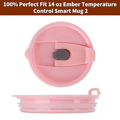 Coffee Mug Lids for Ember 14 oz Temperature Control Smart Mug 2, Splash  Proof Open - Close Slide Lid, Coffee Mug Lid Replacement with Sealing  Silicone