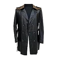 Men's Genuine Leather Windbreaker Cowhide Motorcycle Jacket