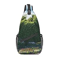 Full Of Plant Cross Chest Bag Diagonally Multi Purpose Cross Body Bag Travel Hiking Backpack Men And Women One Size