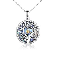 VONALA Tree of Life Necklace, Women 925 Sterling Silver Pendant with Chain, Fine Jewellery, Best Gifts for Wife, Mum and Girlfriend