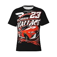 Bubba Wallace 23 Men's T-Shirt Printing Performance Short Sleeve Crewneck T-Shirt Tight Sport Classic