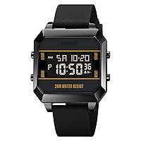 Women's Men's Digital Multifunction Sports Watch Square Waterproof Electronic Students Led Watch