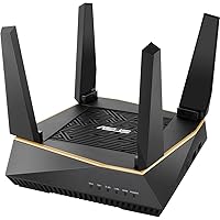 ASUS AX6100 WiFi 6 Gaming Router (RT-AX92U) - Tri-Band Gigabit Wireless Internet Router, Gaming & Streaming, AiMesh Compatible, Lifetime Internet Security, Adaptive QoS