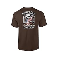 2Nd Amendement Short Sleeve T-Shirt When s are Outlawed-Brown-XL
