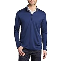 Mens Silk Touch Long Sleeves Performance Quarter-Zip Pullover
