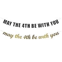 May The 4th Be With You banner - Birthday Party, Star Wars Theme Birthday Decor, 4th Birthday Party Photo Props, Hanging letter sign (Customizable)