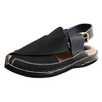 Mens Handmade Norozi Chappal with Double Sole - Real Leather Flip Flop Sandel - Running Retro Sandals For Men