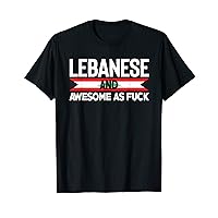 Lebanese Proud Heritage Lebanon Flag Souvenir Novelty Gift T-Shirt