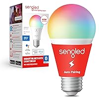 Smart Light Bulbs, Color Changing Alexa/Bluetooth Mesh, Dimmable LED Bulb A19 E26 Multicolor, High CRI, High Brightness, 8.7W 800LM, 1Pack