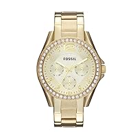 Women's Riley Stainless Steel Crystal-Accented Multifunction Quartz Watch