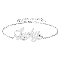 HUAN XUN Personalized Custom Any Name Necklace in Golden Silver Jewelry