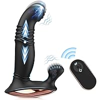 Thrusting Prostate Massager Anal Sex Toys For G-spot, 3in1 Anal Vibrator Dildo with 9 Thrusting & Vibration, 3 Powerful Motors Butt Plug Remote Control for Men Women, Adult & Couples