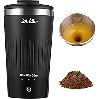 Self Stirring Coffee Mug, Auto Magnetic Cup with 3 Speed Mixing Function, Travel Coffee Mug with Wireless Shaftless Mixing Strong Power for coffee, Chocolate, Mocha