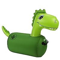 WADDLE Hip Hopper Inflatable Hopping Animal Bouncer Green Dino, Ages 2 and Up, Supports Up to 85 Pounds