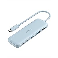 Anker 332 USB-C Hub (5-in-1) with 4K HDMI Display, 5Gbps USB-C Data Port and 2 5Gbps USB-A Data Ports and for MacBook Pro, MacBook Air, Dell XPS, Lenovo Thinkpad, HP Laptops and More(Blue)