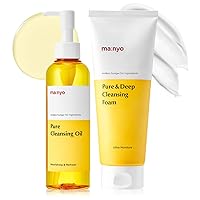 ma:nyo Pure Cleansing Oil 6.7fl oz + Pure & Deep Cleansing Foam 6.7fl oz Korean Facial Cleanser, Blackhead Melting, Daily Makeup Removal with Argan Oil, for Women