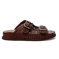 Zoe Pelago Slipper in brown woven leather - PELAGO 05INTRECCIO CUOIO - Size