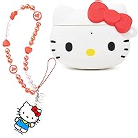 iFace Hello Kitty Beaded Charm Wrist Strap + Hello Kitty Figure AirPods 1st/2nd Gen. Case with Carabiner