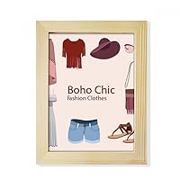 Bohe mia Wind Fashion Clothes Girl Desktop Adorn Photo Frame Display Art Painting Wooden