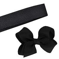 5 Yards Solid Black Grosgrain Ribbon Yardage DIY Crafts Bows USA 1 1/2 Inch Width