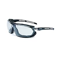 UVEX by Honeywell S4040 Tirade Sealed Safety Eyewear with Black Frame, Clear Lens and Uvextra Anti-Fog Coating, Standard