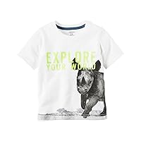 Carter's Baby Boys' Explore Your World Graphic Tee, 9 Months White