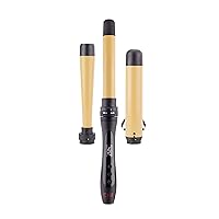 CHI Interchangeable Curling Wand, 3 Barrel Attachments For Versatile Curls, 0.5