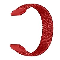 Braided Solo Loop Strap 20mm Universal, 22mm Universal Watch Band (Color : Red, Size : 20mm Universal-S)