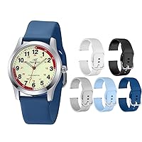SIBOSUN Watch Bands 20mm Quick Release Silicone Watch Bands Comfortable Waterproof Watch Strap Colorful Set (5 Packs - Black, White, Blue, Gray, Light Blue)