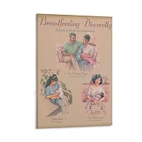 Luckyred Breast-feeding in Public Advice for Nursing Mothers on Breast-feeding Poster Canvas Painting Wall Art Poster for Bedroom Living Room Decor 08x12inch(20x30cm)