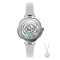 CIGA Design Watches for Women Denmark Rose Series Fashion Quartz or Automatic Mechanical Skeleton Wrist Watch with Bonus Necklace Gifts