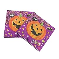 BESTOYARD 20pcs Disposable Paper Towel Halloween Party Supplies Halloween Tableware colored paper towels Halloween Guest Napkins colorful tissue paper dinner party the witch cocktail