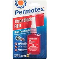 Permatex 27200 Hiigh Temperature Threadlocker Red, 10 ml