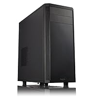 Fractal Design Core 2300 - Compact Mid Tower Computer Case - ATX - Optimized High Airflow and Cooling - 1x 120mm Silent Fan Included - Brushed Aluminium - Black