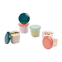 Babymoov Biosourced Food Storage Containers - BPA Free Bowls with Leak Proof Lids, Ideal to Store Baby Food or Snacks for Toddlers (Pick Your Set Size)