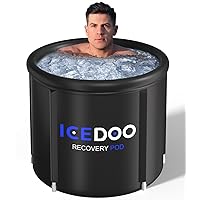 Portable Ice Bath Tub 119 Gal for Athletes,Multiple Layered Cold Plunge Tub with Cover,Cold Plunge for Muscle Recovery and Cold Water Therapy, Inflatable Bathtub for Outdoor and Home